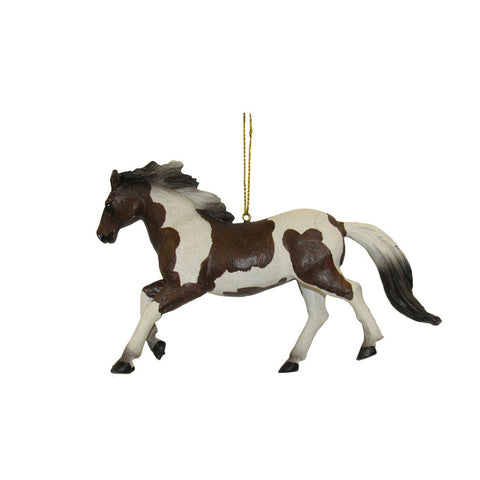 White and Brown Horse Ornament by Kurt Adler, shoptreeboutique.com