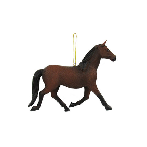 Dark Brown Horse Ornament by Kurt Adler, shoptreeboutique.com