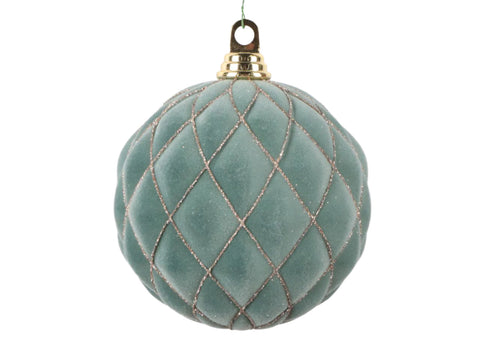 6" Celadon Velvet Ornament \ 140 mm, shoptreeboutique.com