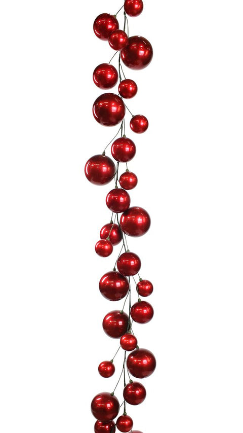 10'  Red Candy Apple Ball Garland, shoptreeboutique.com