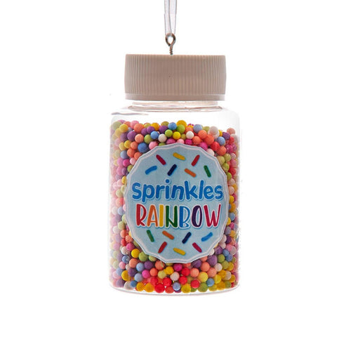 Cookie Sprinkles Jar Ornament - Rainbow by Kurt Adler, shoptreeboutique.com