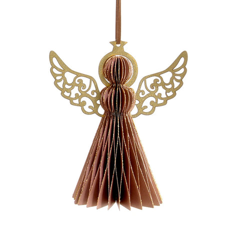 Black Paper Angel with Gold Wings by Kurt Adler, shoptreeboutique.com