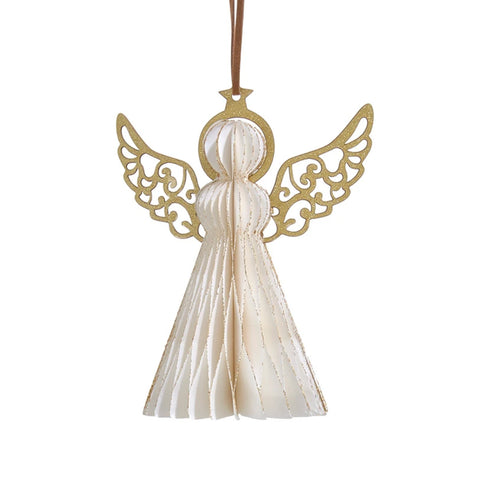 Black Paper Angel with Gold Wings by Kurt Adler, shoptreeboutique.com