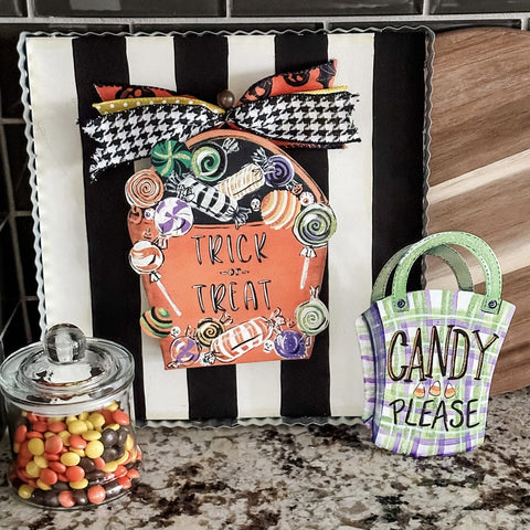 Mini Art Trick or Treat Bag Charm, shoptreeboutique.com