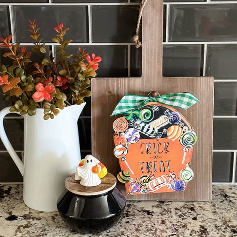 Mini Art Trick or Treat Bag Charm, shoptreeboutique.com