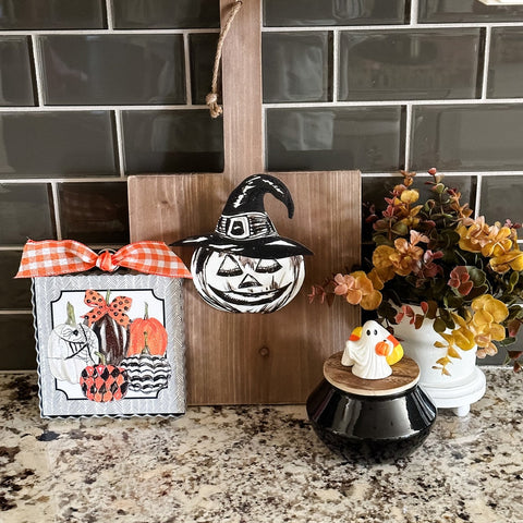 Mini Art Halloween Pumpkins, shoptreeboutique.com