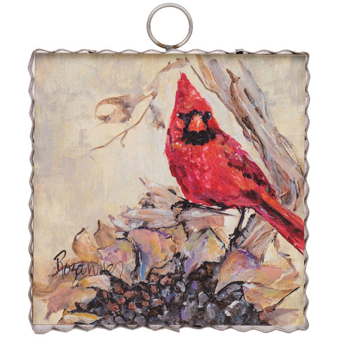 Mini Art Cardinal Dried Sunflower, shoptreeboutique.com