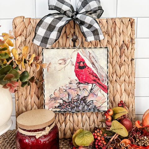 Mini Art Cardinal Dried Sunflower, shoptreeboutique.com