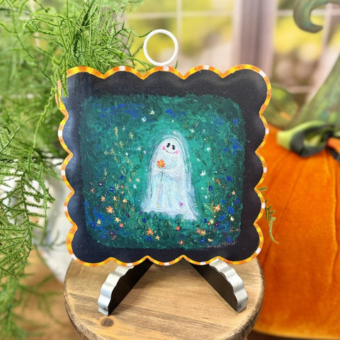 Mini Scallop Art Ghost & Flower, shoptreeboutique.com