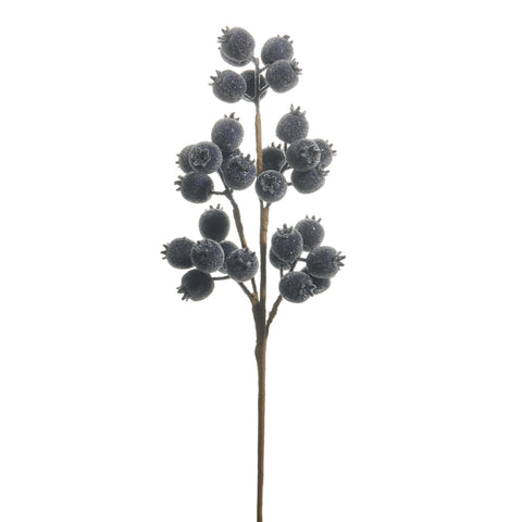 21" Iced Blue Berry Spray, shoptreeboutique.com