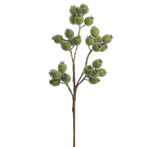 21" Iced Green Berry Spray, shoptreeboutique.com