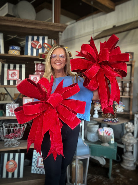 Classic Red Velvet Bow