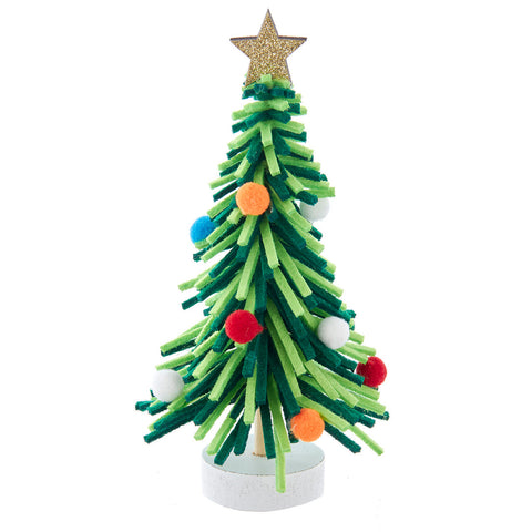 Decorated Green Glittered Christmas Tree Table Piece by Kurt Adler, shoptreeboutique.com