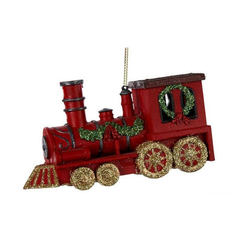 Red Christmas Train Ornament by Kurt Adler, shoptreeboutique.com