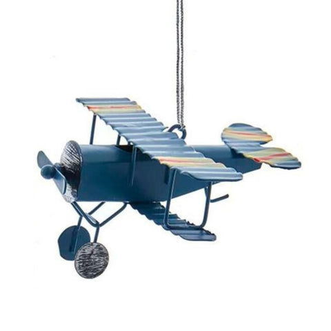 Blue Airplane Ornament by Kurt Adler, shoptreeboutique.com