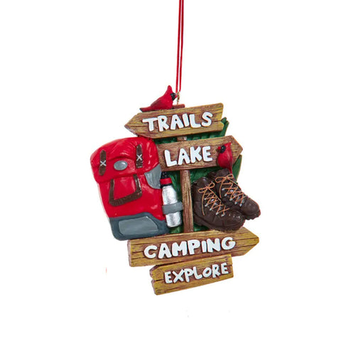 Cabin and Camping Sign Ornaments - Lake Trails, shoptreebouque.com