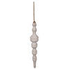 15" White Wash Wood Finial Ornament