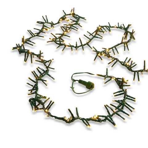 19.6' Connectable Cluster Garland Lights with 600 White LEDs & Remote, shoptreeboutique.com