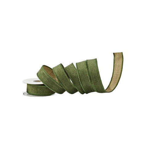 1.5" Corduroy & Burlap Ribbon – Green | 5 Yards, shoptreeboutique.com