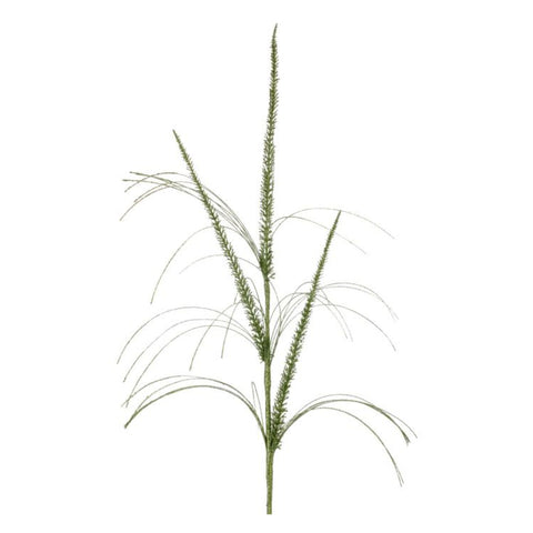 34" Glitter Triple Spike Tip Grass Spray - Green, thetreeboutique.ai