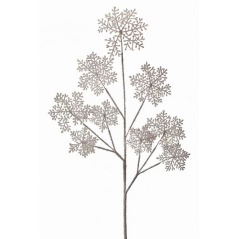 36" Frosted Snowflake Spray