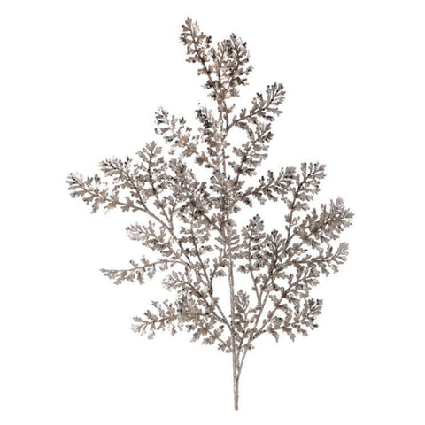 24" Glitter Wild Fern Spray x3 - Champagne, thetreeboutique.ai