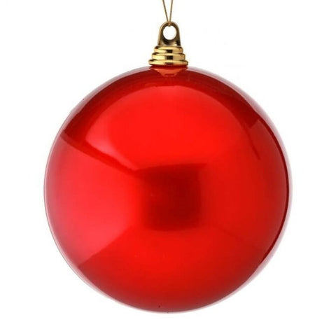 8-inch VP Candy Apple Ball Ornament - red, thetreeboutique.ai