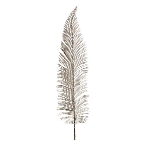 31" Glitter Metallic Feather Stem - Champagne, thetreeboutique.ai