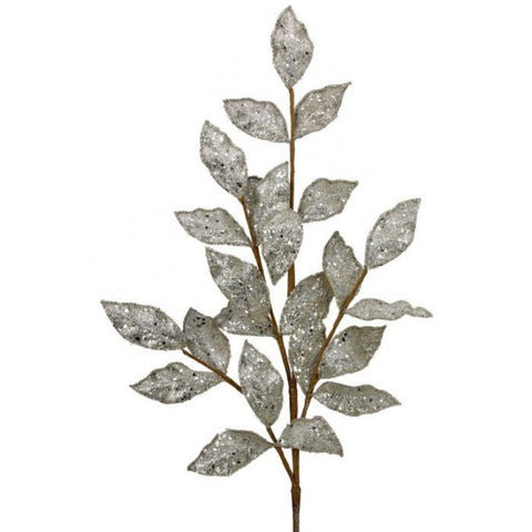 29" Beaded Bay Leaf Spray, thetreeboutique.ai