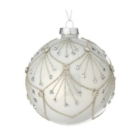 4" Glass Draping Burst Ball Ornament, thetreeboutique.ai