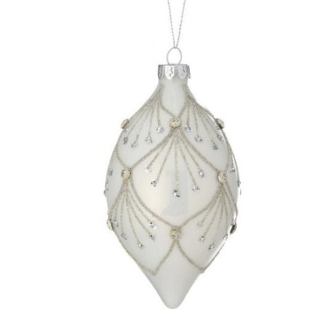 6" Glass Draping Burst Finial Ornament, thetreeboutique.ai