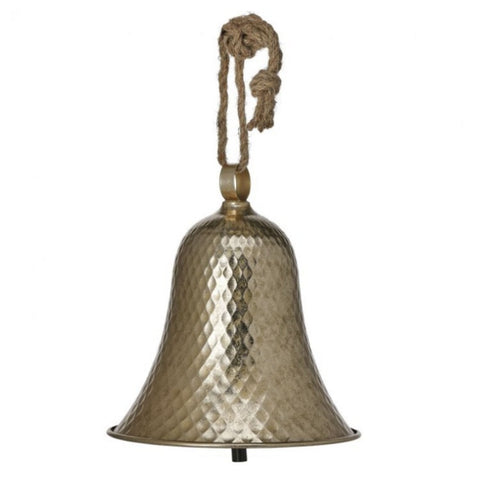 9.5" Metal Hanging Bell - Gold, thetreeboutique.ai