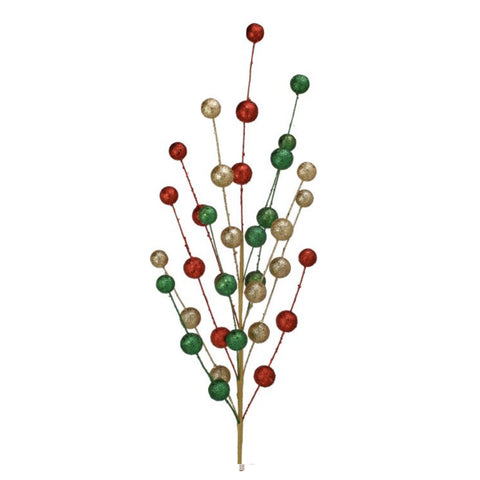 32" Glitter Mica Ball Spray - Red, Gold, Green, thetreeboutique.ai