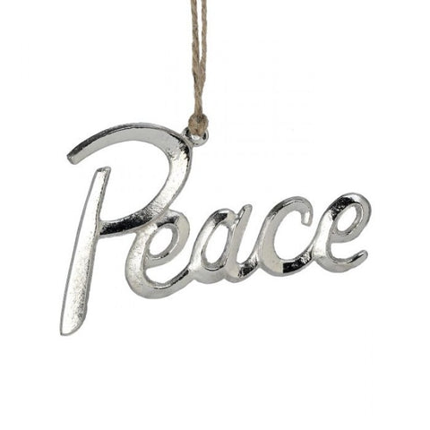 5" Aluminum "Peace" Ornament