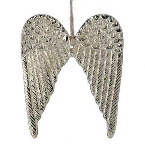 4.5" Aluminum Angel Wings Ornament, shoptreeboutique.com
