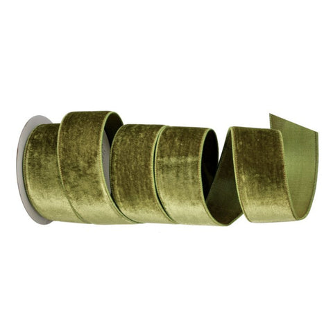 2.5"X10Y Viscose Velvet Metallic Back Ribbon MTX71556, thetreeboutique.ai