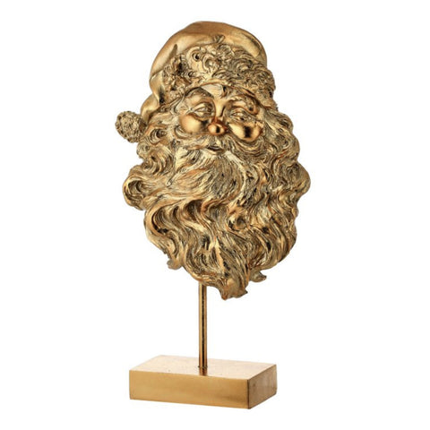 17" Resin Santa Head Table Piece