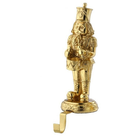 10.5" Nutcracker with Drum Stocking Holder, shoptreeboutique.com