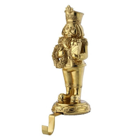 10.5" Nutcracker with Gifts Stocking Holder, shoptreeboutique.com
