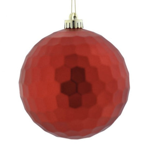 5.5" VP Matte Mirror Ornament - Red (Set of 2), thetreeboutique.ai