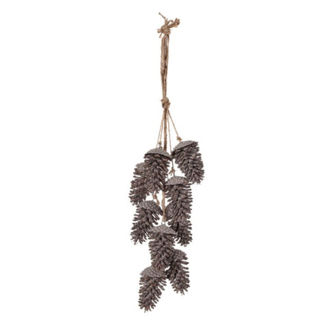 30" Winter Chalet Cone Drop with Jute X9, thetreeboutique.ai
