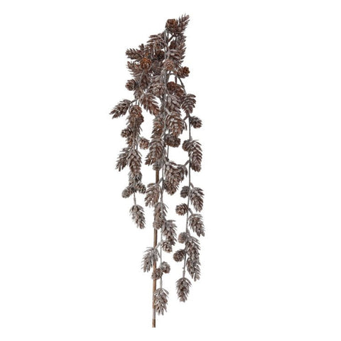 46" Mini Frosty Pine Cone Hanging Spray