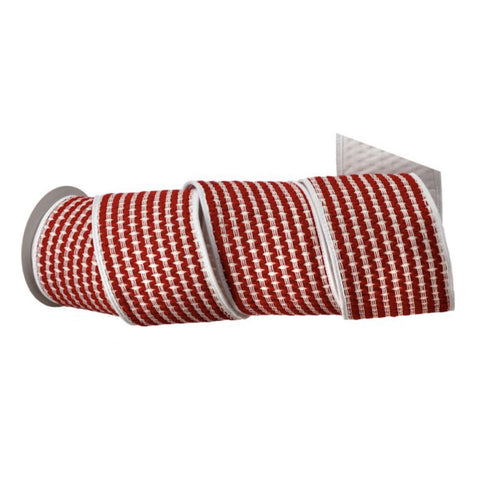 4"X5Y Cotton Waffle Jacquard Ribbon, thetreeboutique.ai
