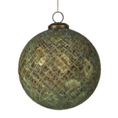 5" Antique check Ball - Green, thetreeboutique.ai