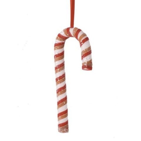 12" Sugar/Spice Gingerbread Candy Cane, thetreeboutique.ai