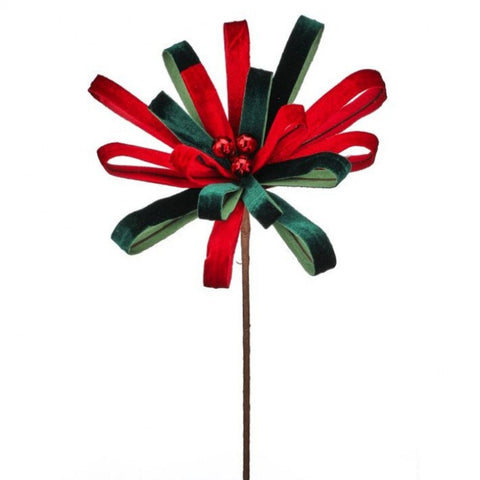 22" Holiday Loop Flower Stem, shoptreeboutique.com