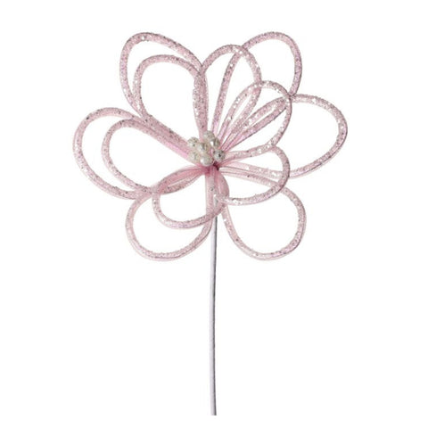 22" Glitter Sugar Petal Loop Flower, thetreeboutique.ai