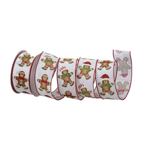 2.5"X20Y Gingerbread Cotton Ribbon, thetreeboutique.ai