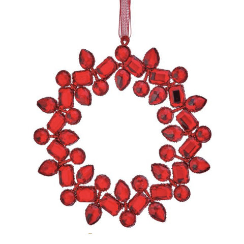 5" Jewel Wreath Ornament, thetreeboutique.ai
