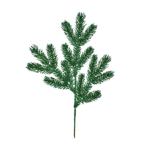 21" Sequin Glitter Spruce Spray - Green, thetreeboutique.ai